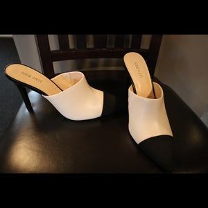 pink and black Nine West heels